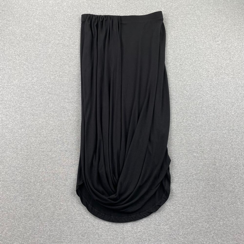 Free People Beach Skirt XS Black Daphne Free-Flowing High Rise Draped Stretchy